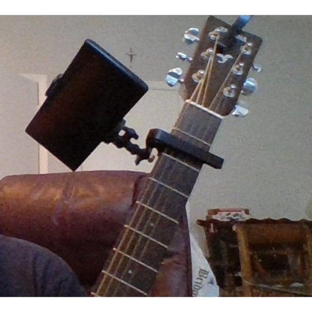 Smartphone Guitar Capo | Android and iPhone Compatible Dock Headstock Neck Clamp